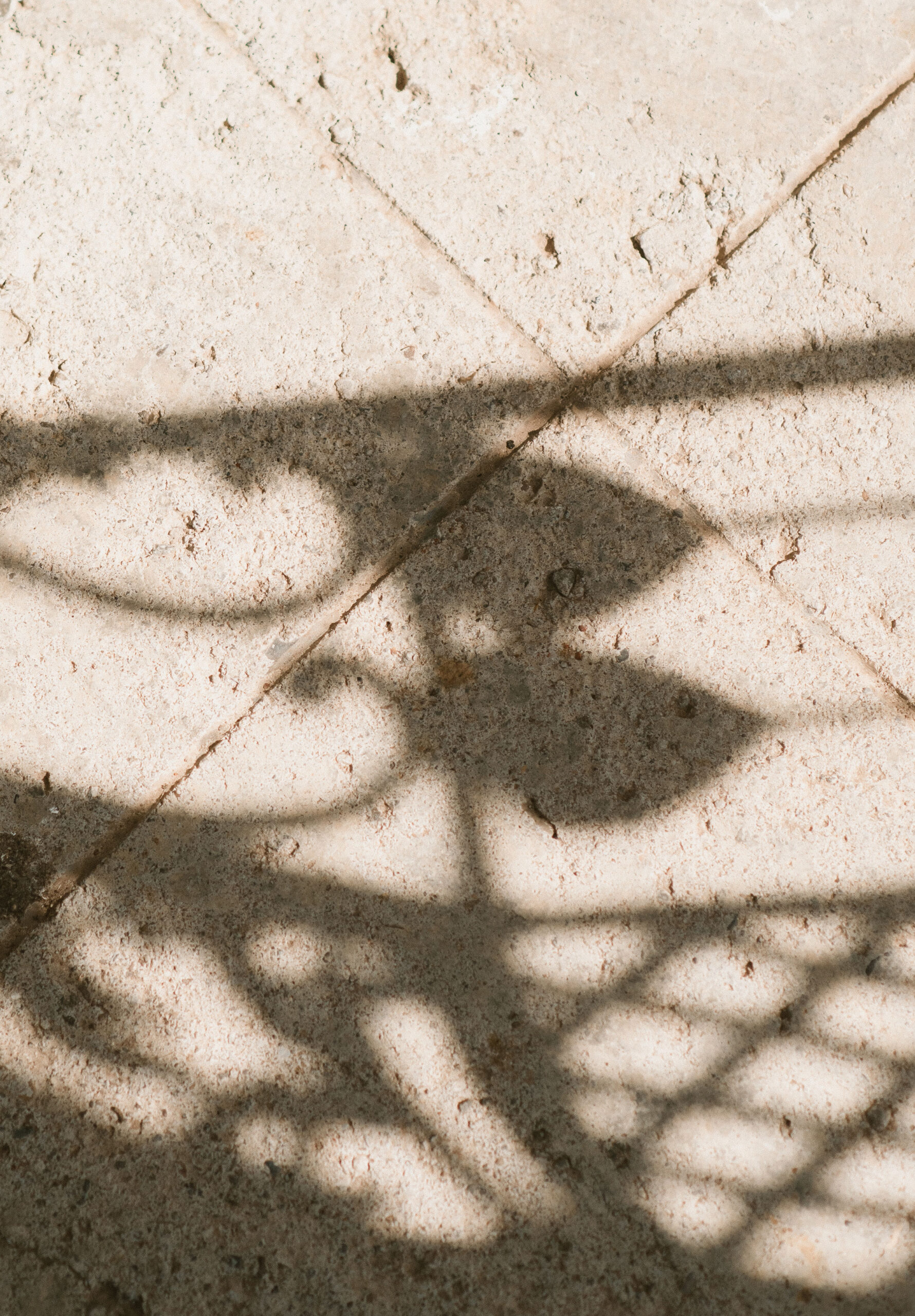 shadows on the tile at european-inspired wedding venue 