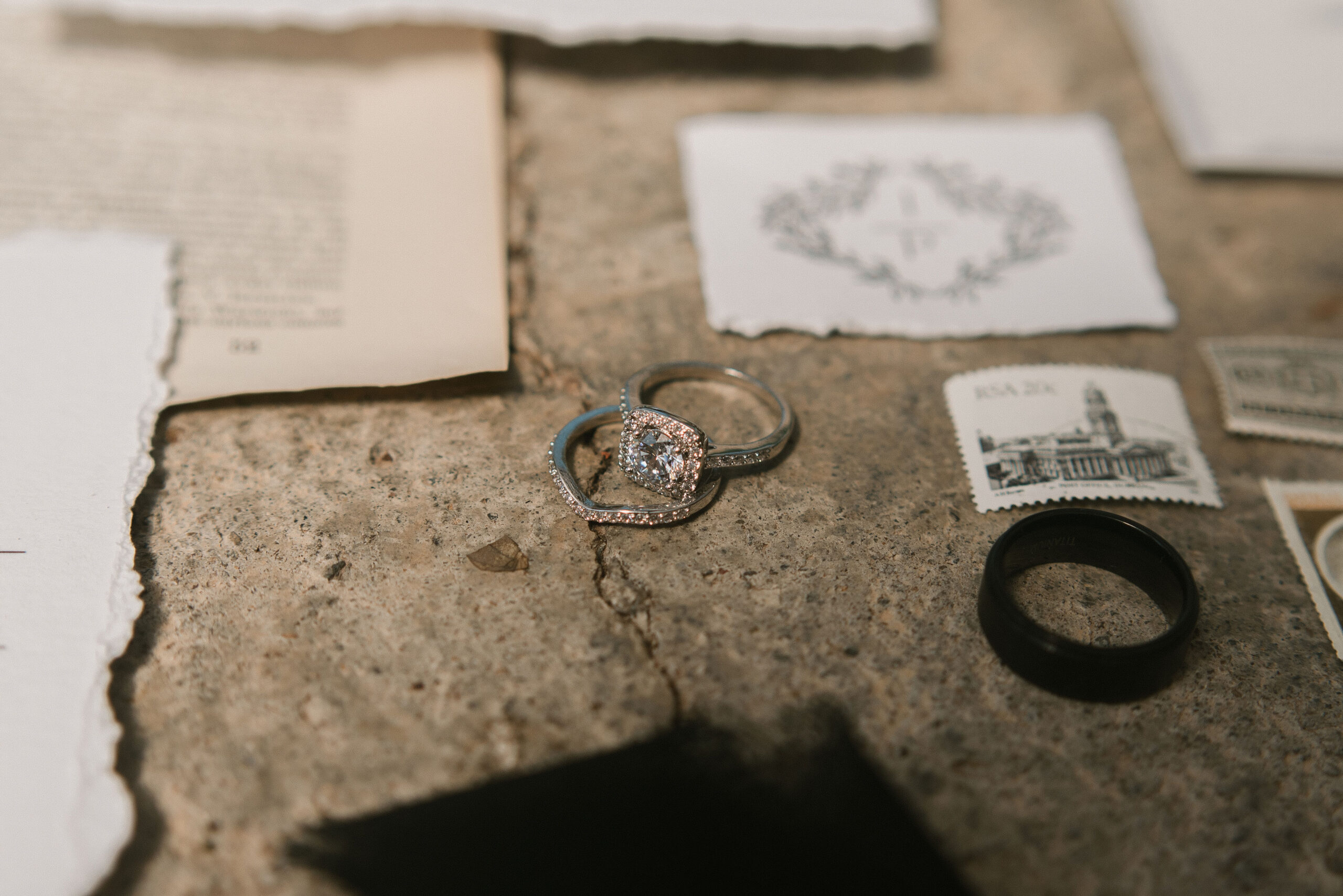 ring details from european-inspired wedding venue photos