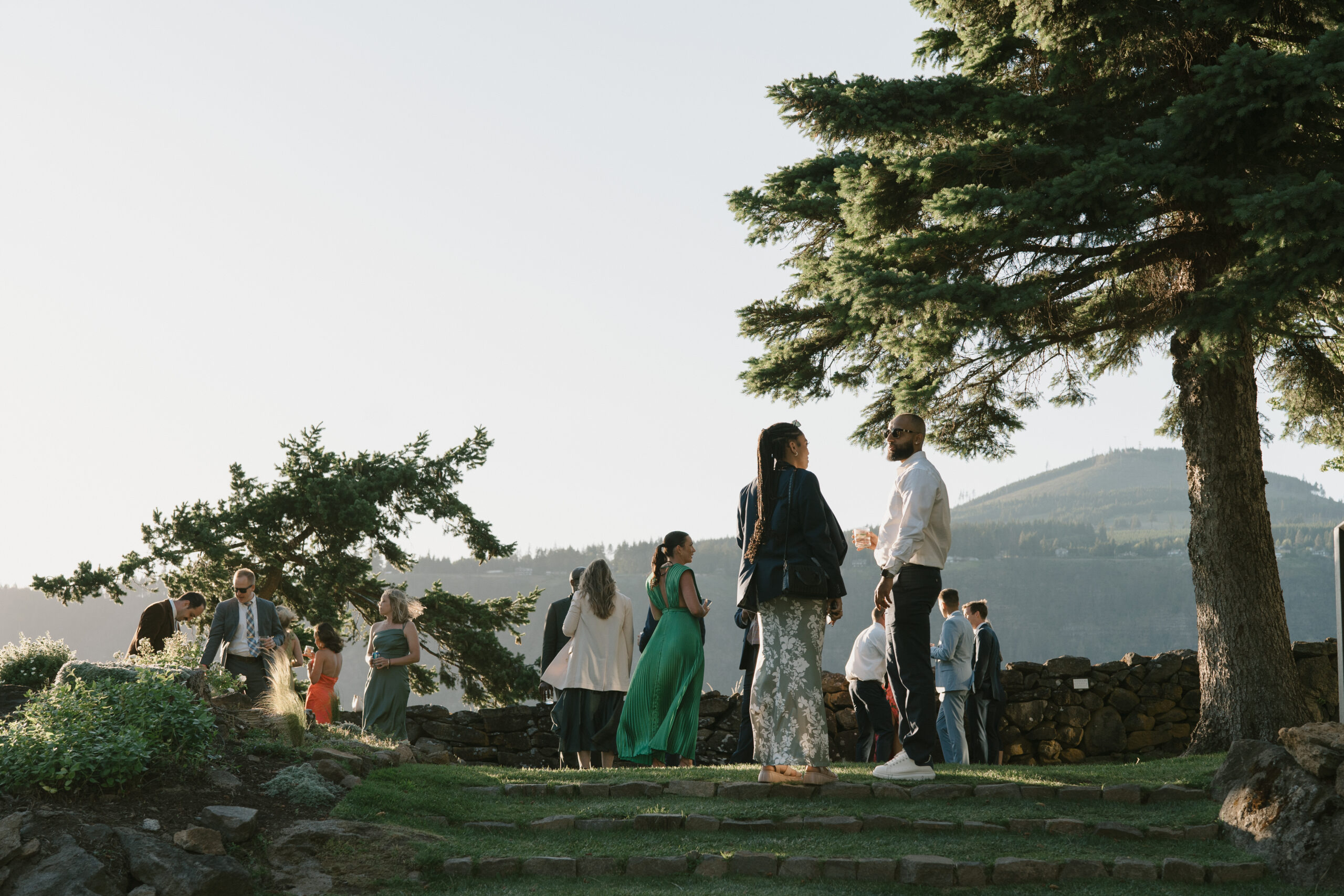 guests enjoying the view at the griffin house