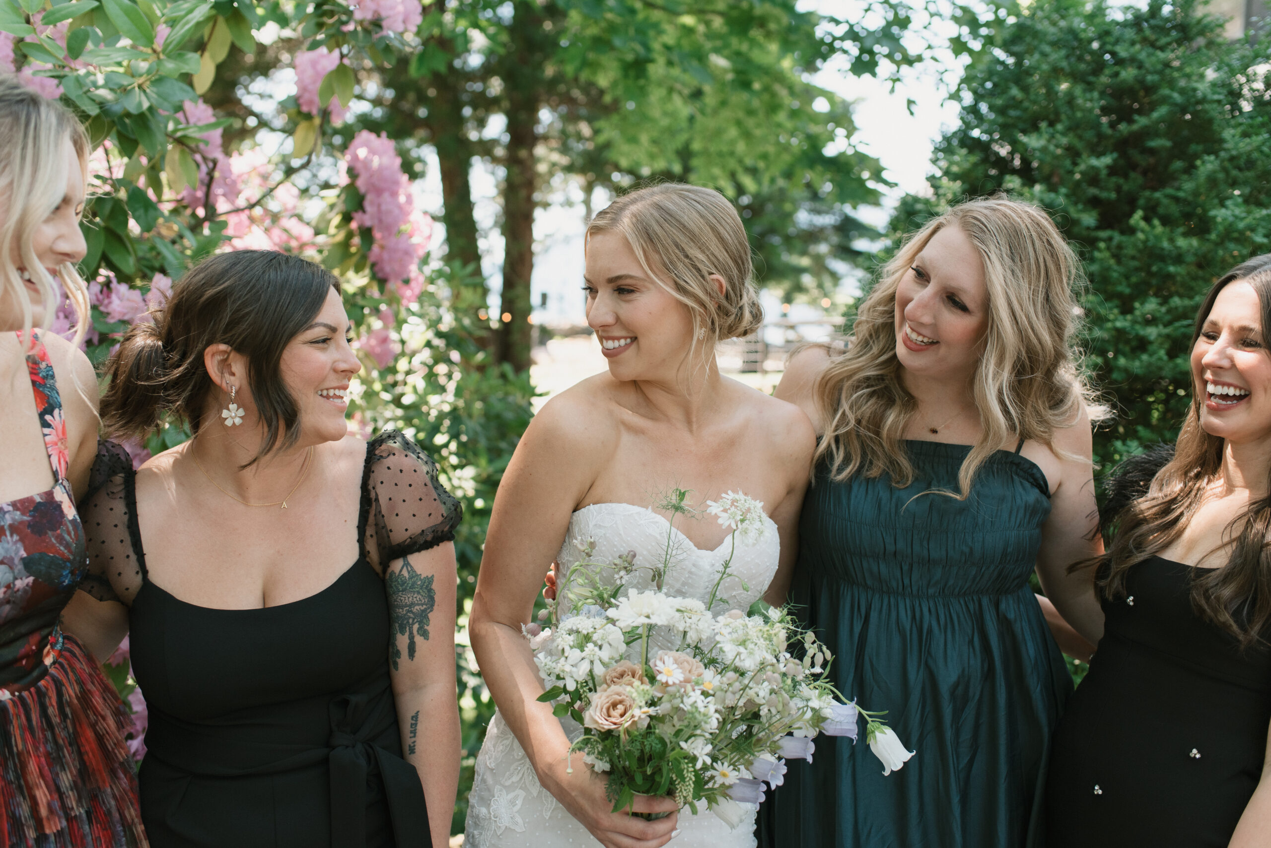 The bride with her closest friends