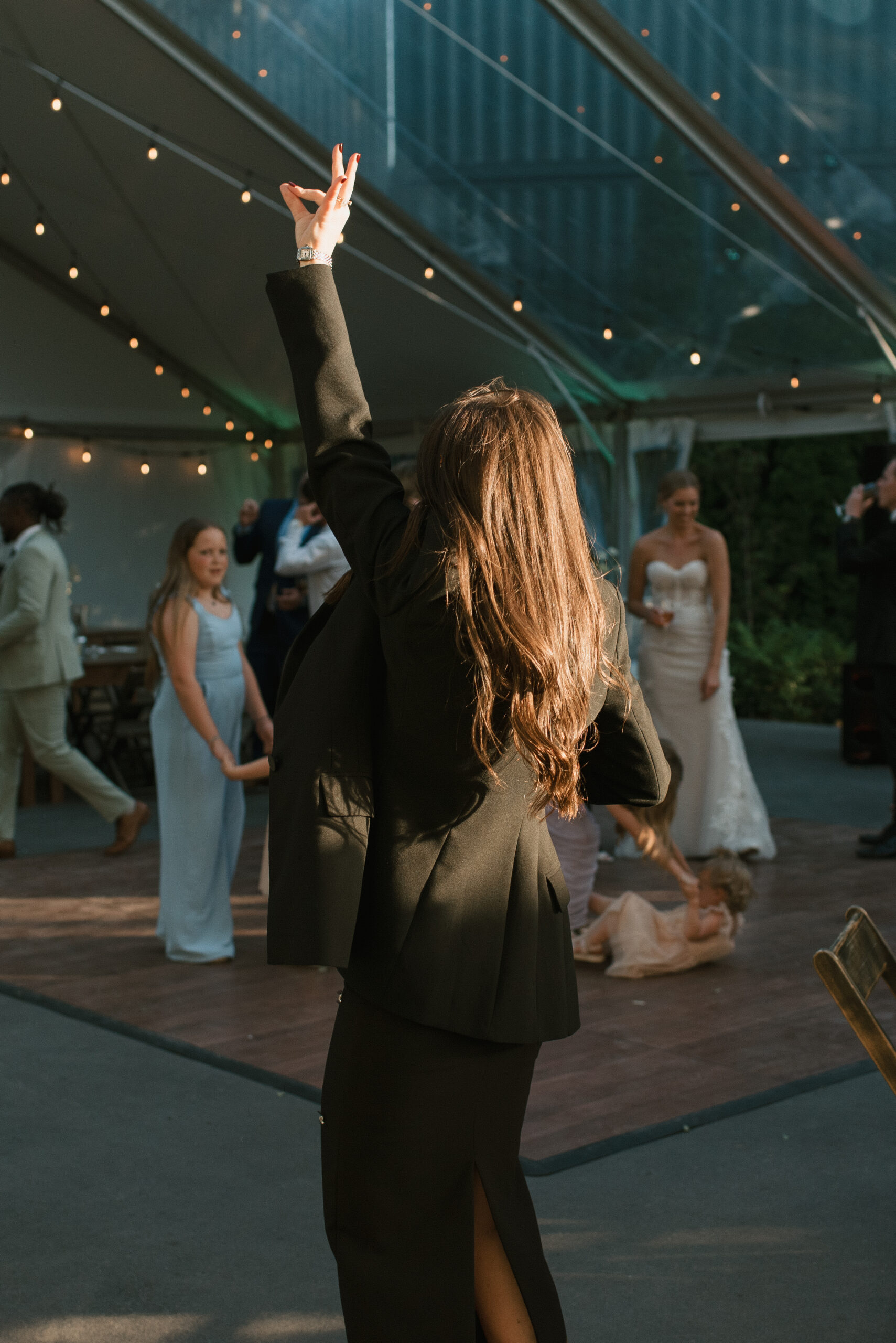 guests getting ready to dance on the dance floor