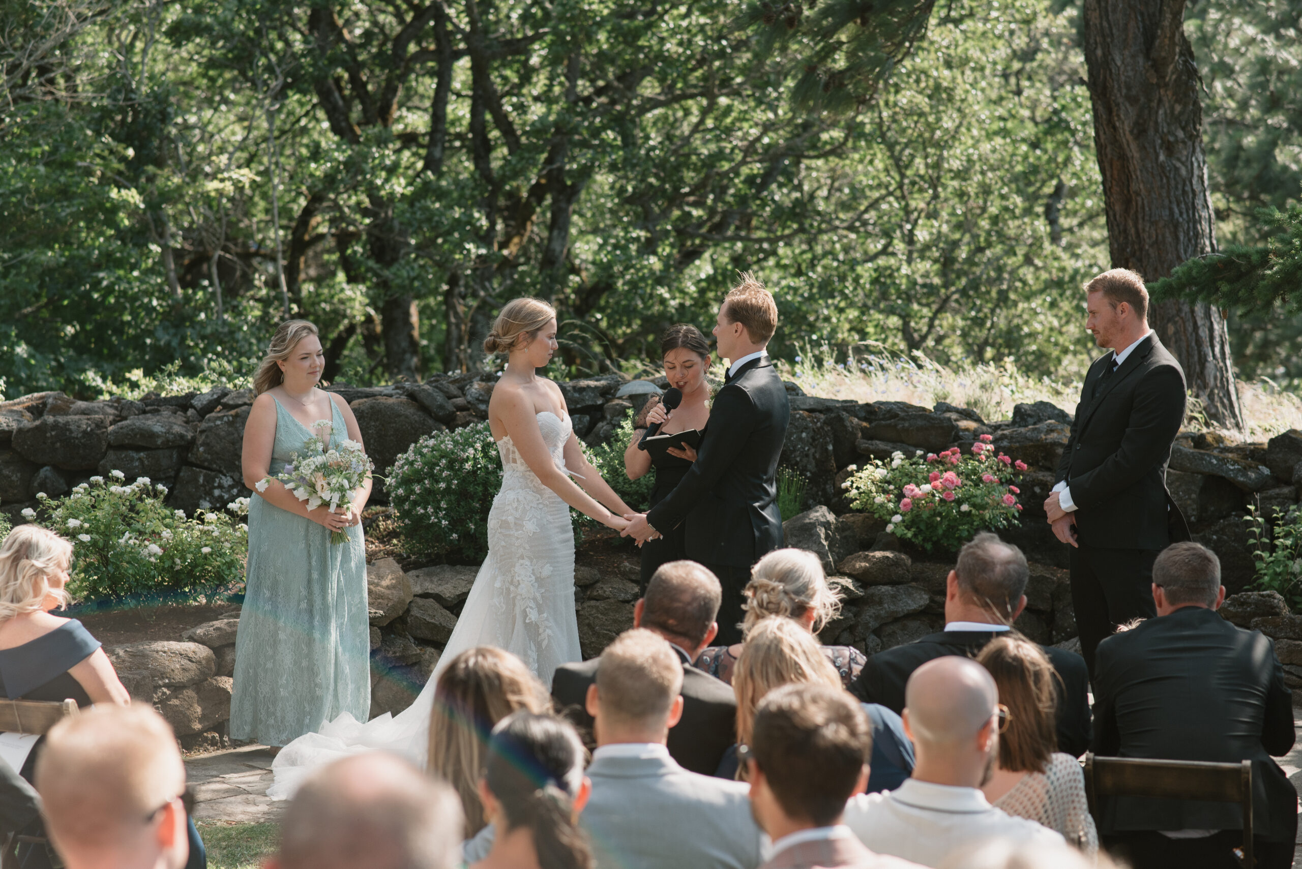 Side view of the ceremony set up