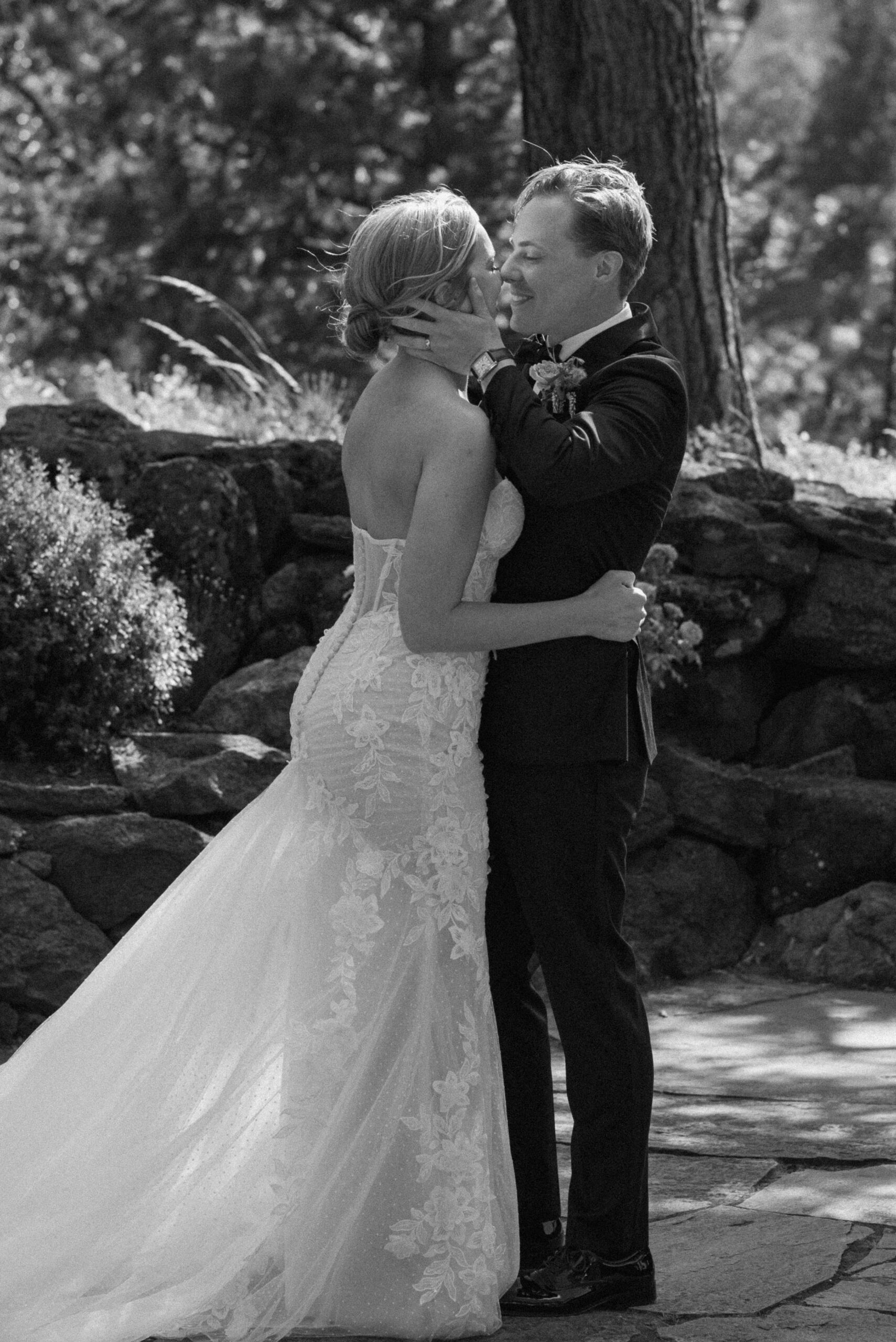 the couple's first kiss as husband and wife