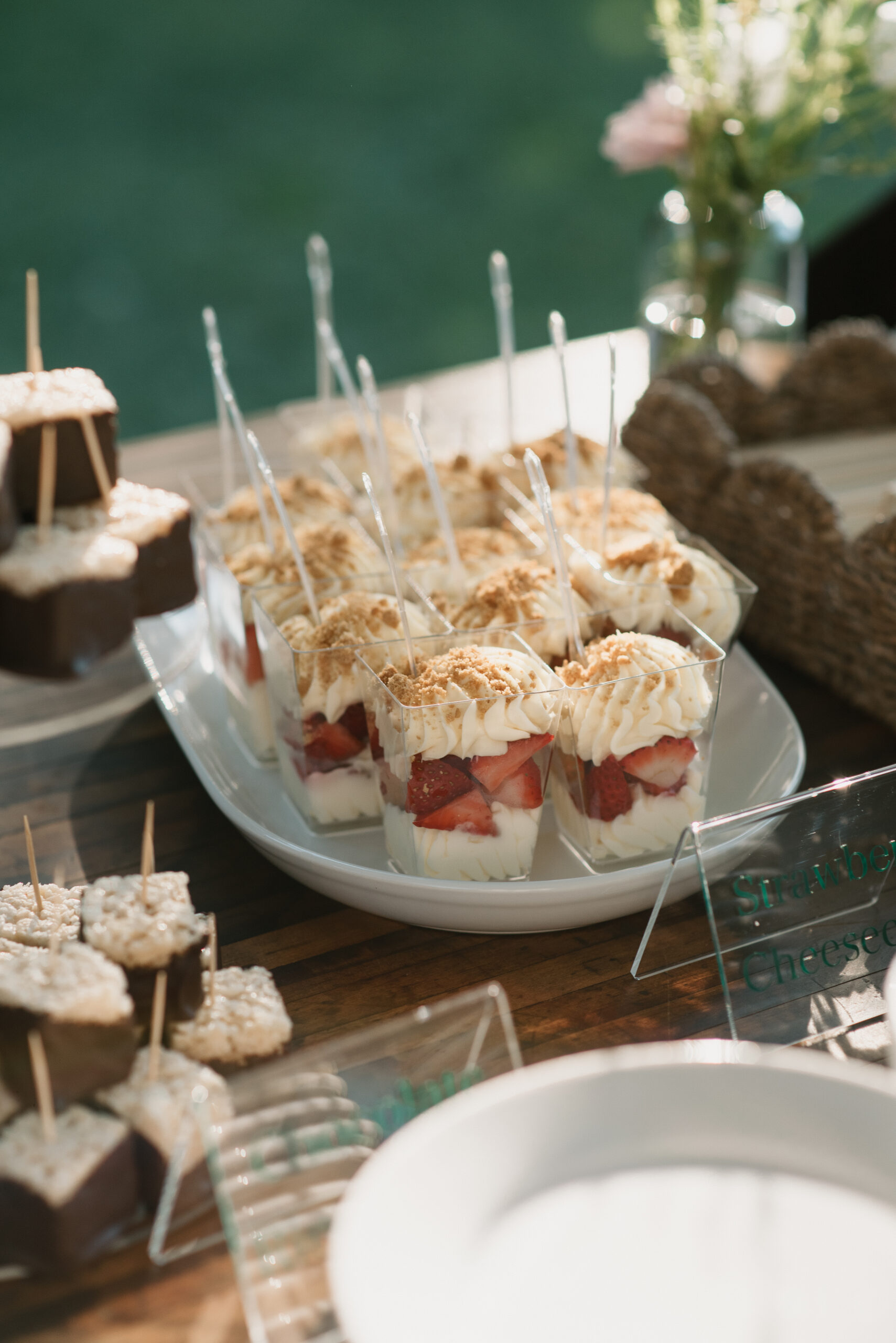 gourmet strawberry shortcakes for the wedding guests