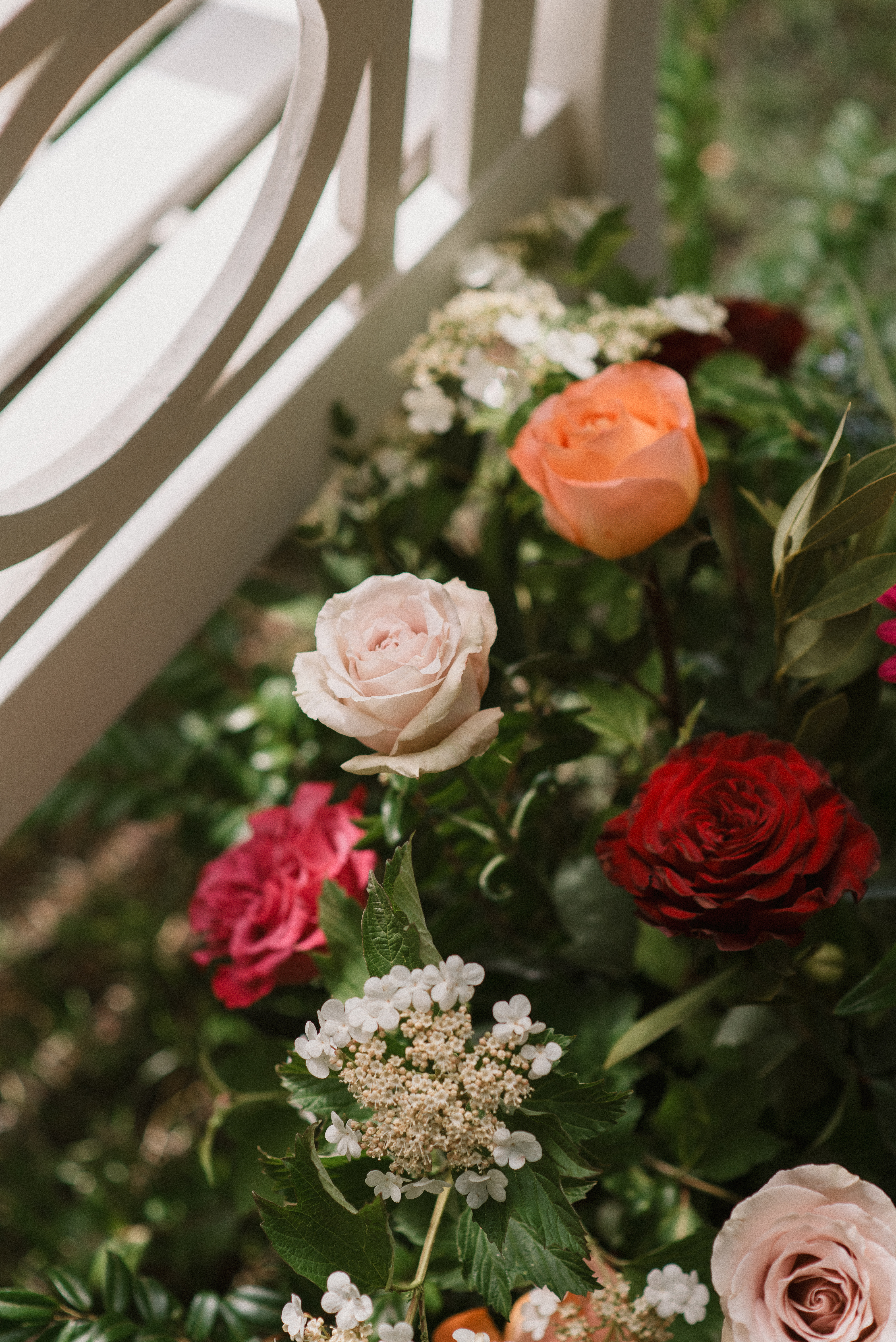 close up up ceremony wedding florals