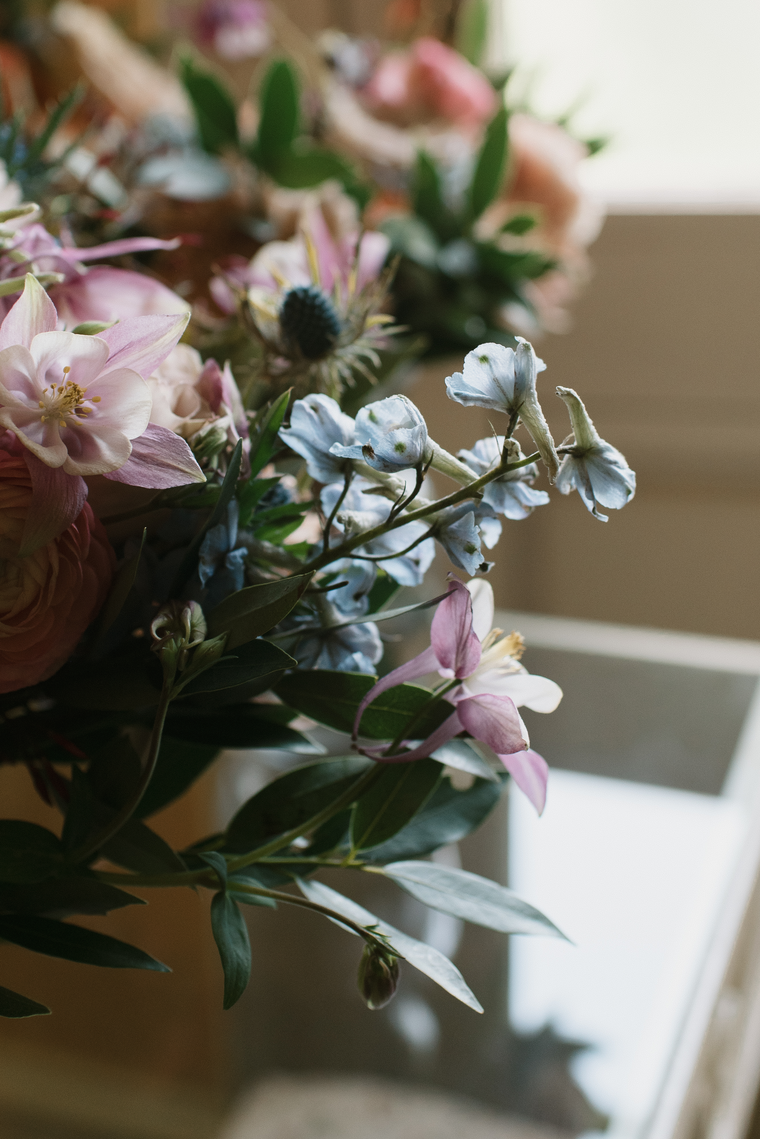 detail photos of the florals at a Mt Hood Organic Farms Wedding