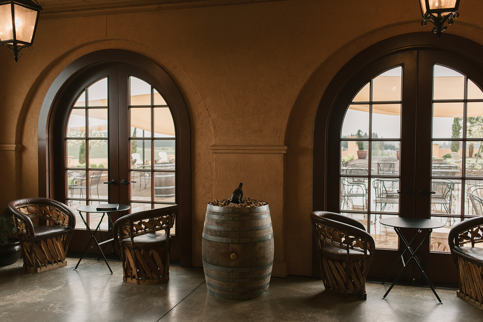 atmosphere of an Oregon winery