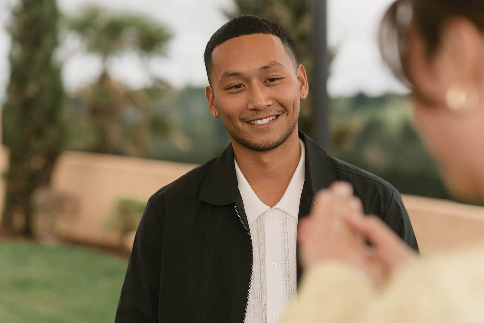 man admiring his new fiance