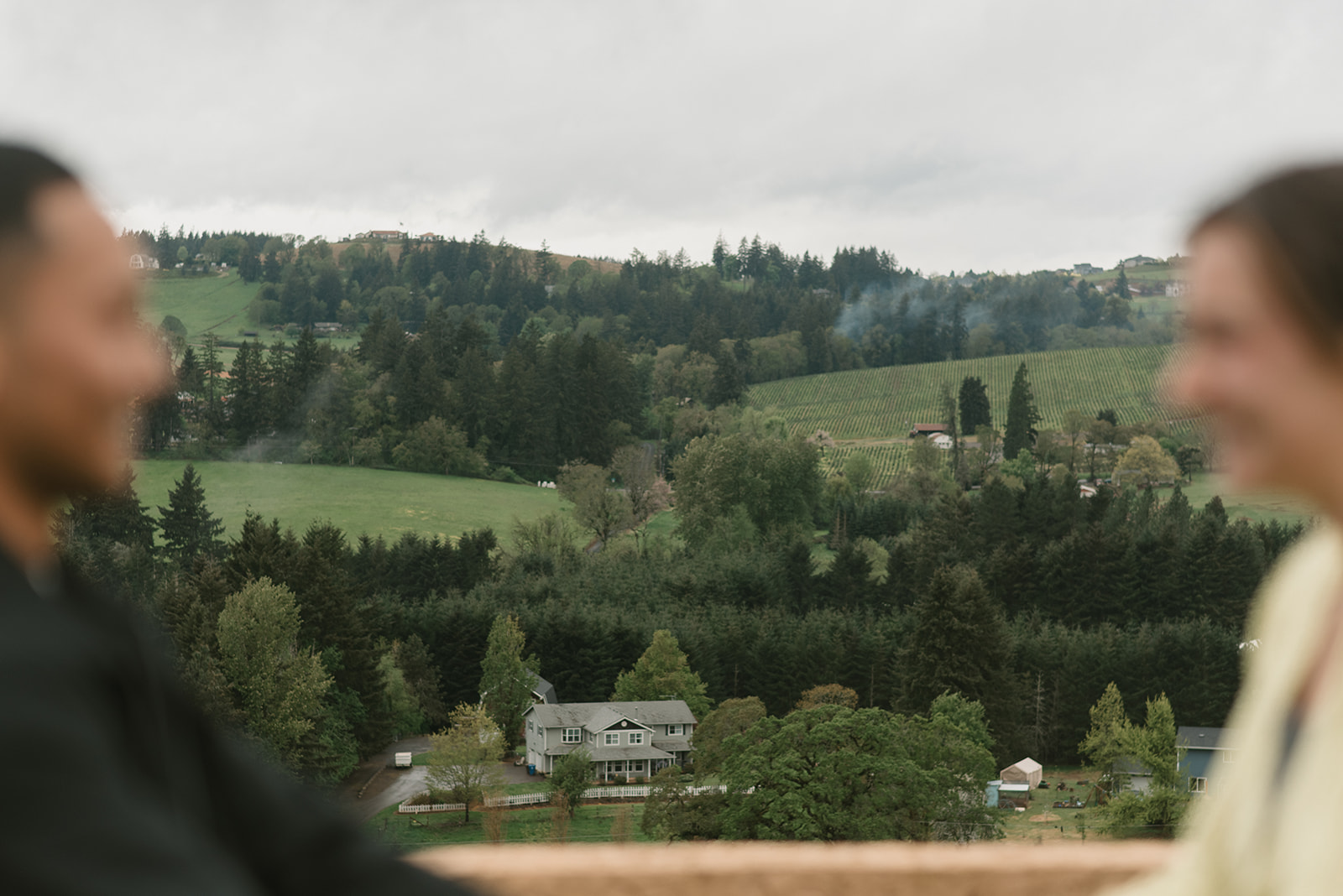 background shot at an oregon winery proposal