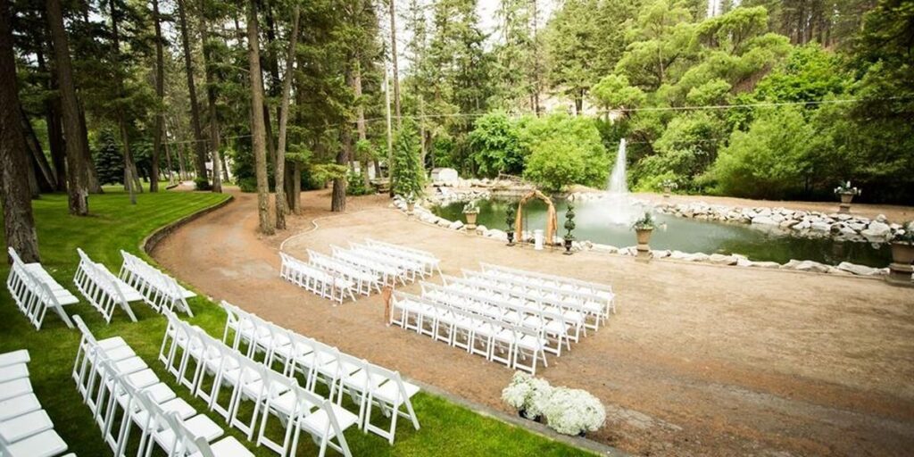 ceremony setup at The Commellini Estate wedding venue