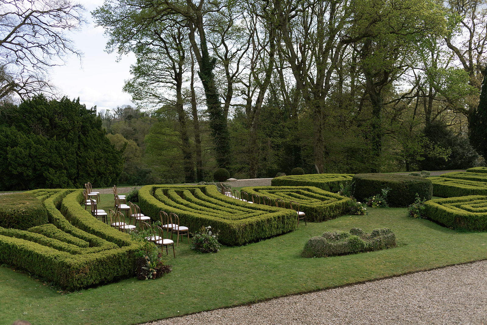 lush garden ceremony at hilton park manor in ireland