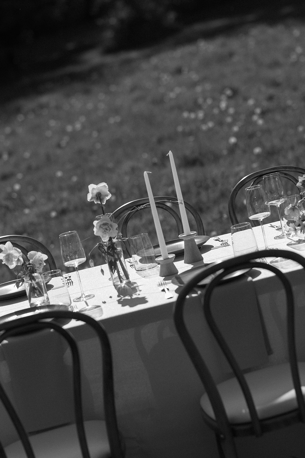 tablescape florals for intimate wedding in ireland