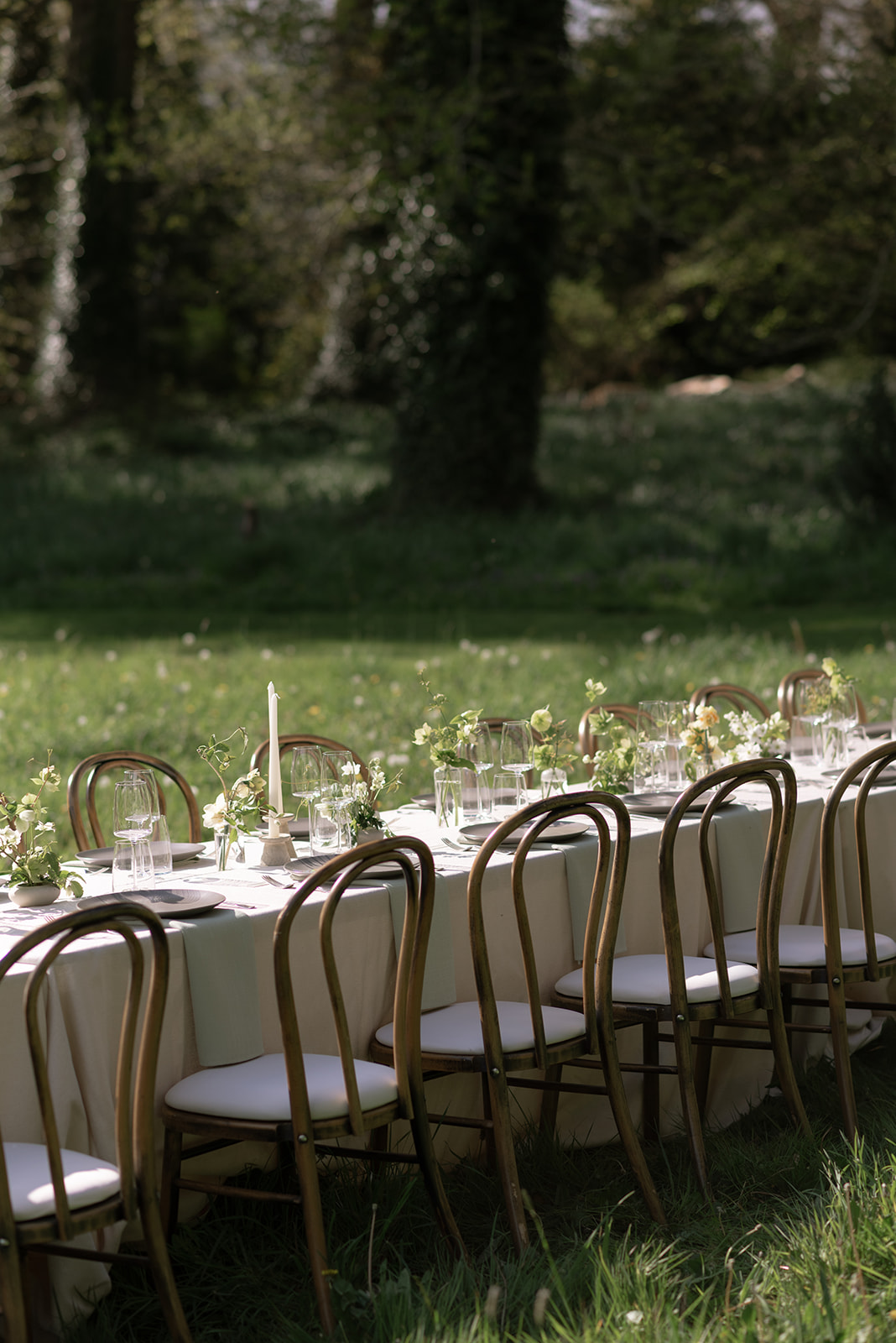tablescape florals for intimate wedding in ireland