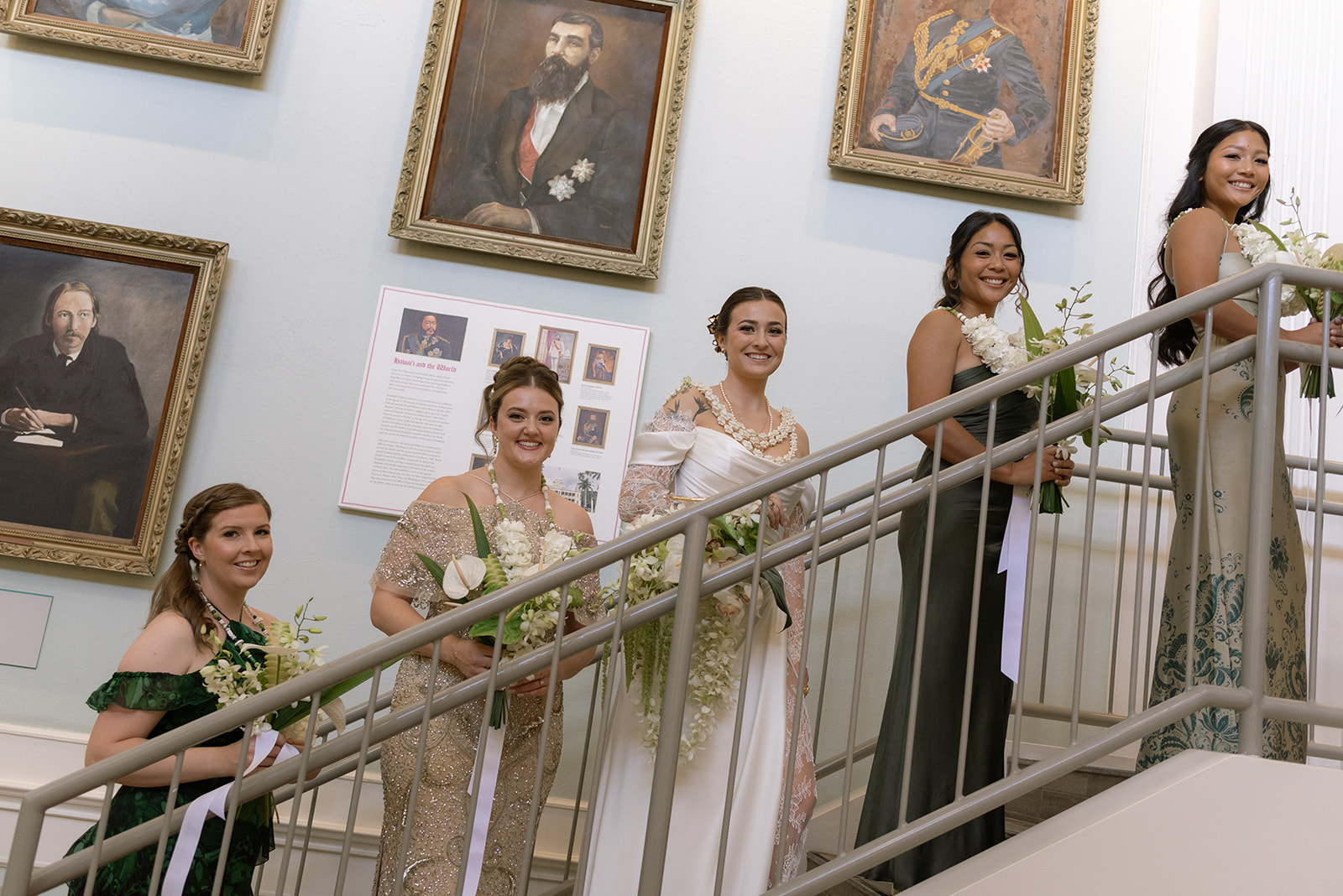bride and her bridesmaid for hawaiian wedding